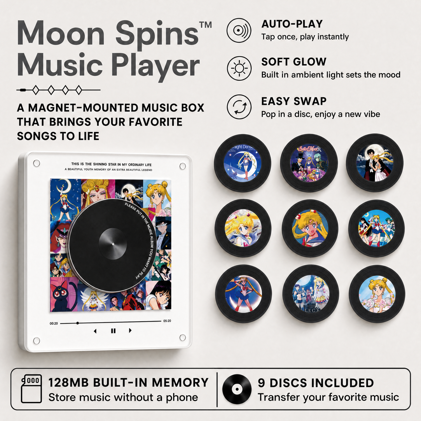 Moon Spins™ Music Player